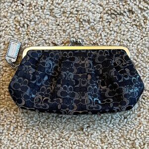 Coach Black and Silver Women's Clutch